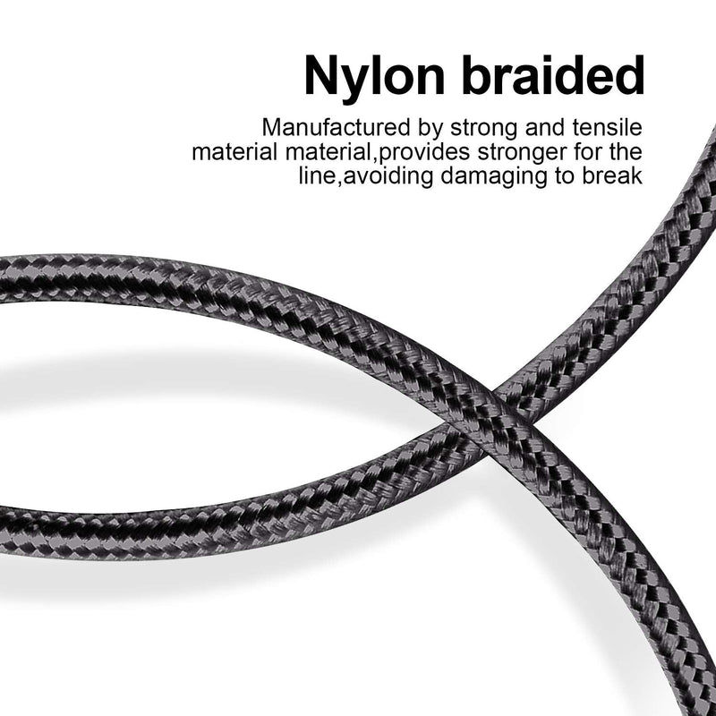 [AUSTRALIA] - cugunu iPhone Charger, 5 Pack 3/3/6/6/10FT Apple MFi Certified USB Lightning Cable Nylon Braided Fast Charging Cord Compatible for iPhone 14/13/12/11/X/Max/8/7/6/5/SE/Plus/iPad - Black USB-A to L 