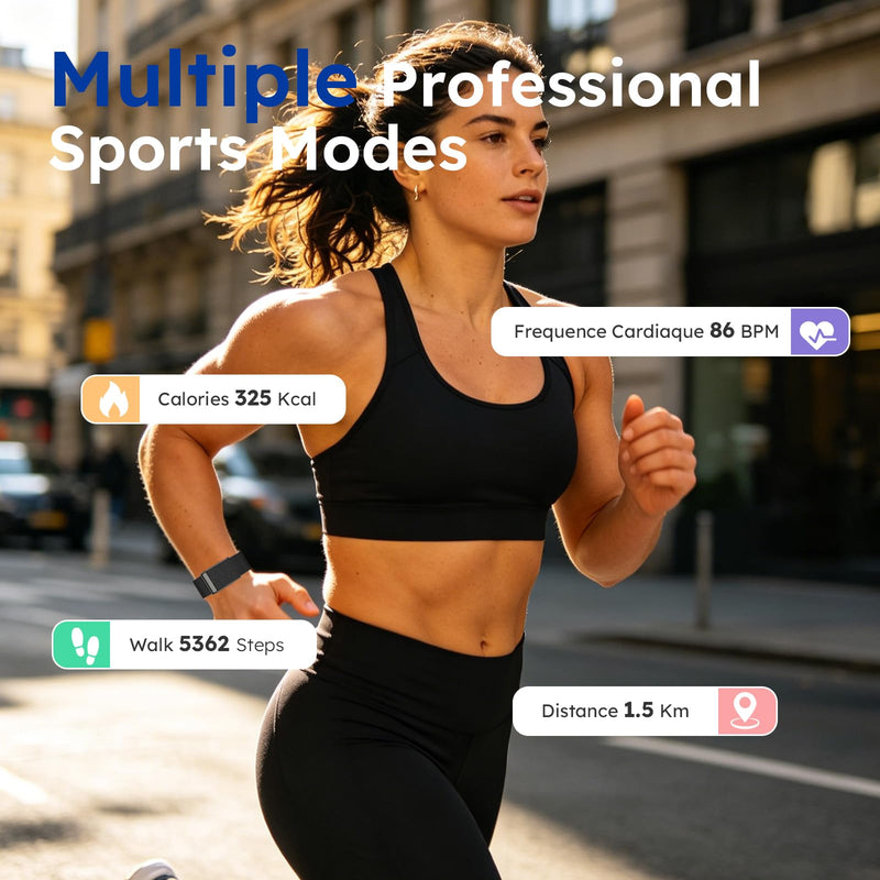Activity Tracker 24/7 Health Heart Rate Sleep Monitor Pedometer Calorie Lightweight Screenless Activity Tracker for Men Women Seniors Wearable Fitness Trackers Free APP IP68 Waterproof black