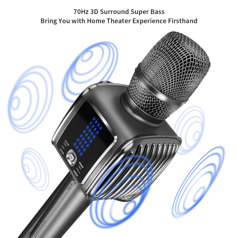 [AUSTRALIA] - TOSING G6 Pro Karaoke Machine for Adults/Kids Singing Microphone,20W Bluetooth Speaker with LCD,Wireless Microphones for Party/Church//Phone/Tablets 