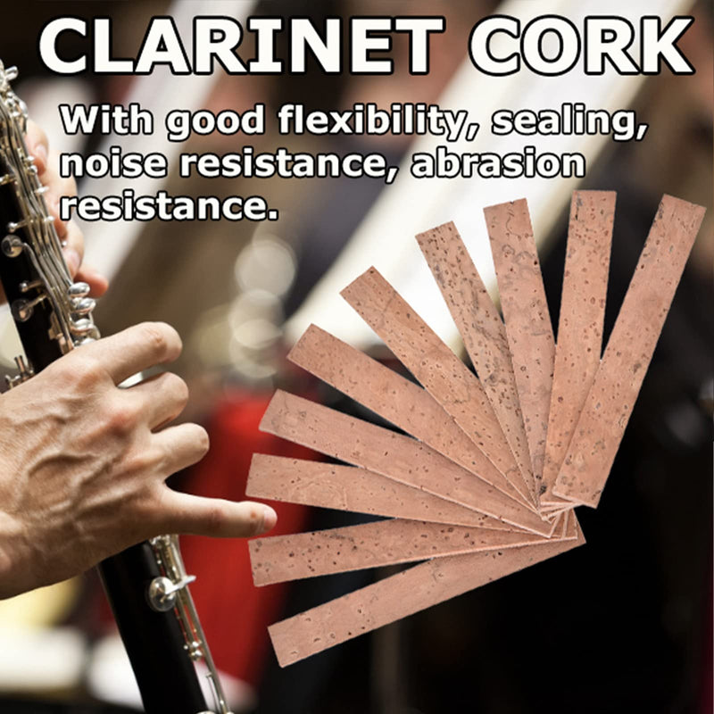 GOTOTOP Clarinet Accessories Set of 10 Clarinet Neck Joint Cork Cork Clarinet Instrument Repair Kit Parts for Neck Cork
