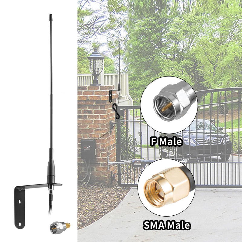 Extended Long Range 433Mhz 433.92MHz Flexible Whip Receiver Antenna for Remote GTO Mighty Mule LiftMaster Ghost Etc Smart Gate Door Opener Alarm System Signal Booster，Distance up to 500 ft+, Eifagur