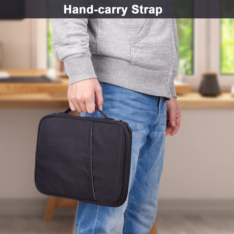 9-11 Inch iPad Carrying Case, Padded Protective Travel Tablet Sleeve Bag for iPad Pro 11, iPad 10.9 (10th Gen), iPad Air (5/4th Gen), Galaxy Tab S9/S8 (Black-11) Black11 9-11