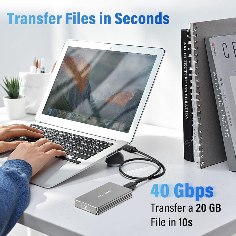 ACASIS [Intel Certified Thunderbolt 4 Cable 6.6ft, 40Gbps Data Transfer, 100W PD Charging, 8K Video, Compatible with Thunderbolt 4/3, USB-C, USB4 Devices, Black (6.6ft/2m) 6.6ft/2m
