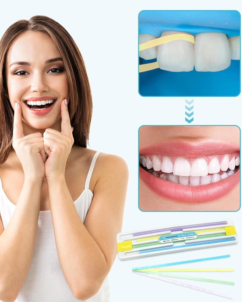 BNREOZA 1 Box Dental Sandpaper Strips, Dental Sandpaper for Polishing Teeth Polishing Shine Contour Tool Kit Resistant Deep Cleaning Oral Hygiene (Pack of 60)