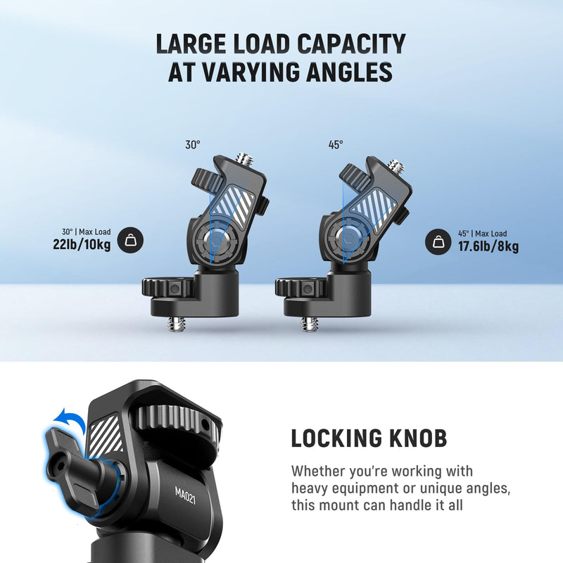 [AUSTRALIA] - NEEWER Field Monitor Mount Monitor Holder with 1/4" Screw, 360° Swivel, 180° Tilt, Anti Twist Screw Compatible with Atomos Ninja 5" & 7" Camera Monitor Compatible with SmallRig Camera Cage, MA021 MA021 w/1/4" Screw 