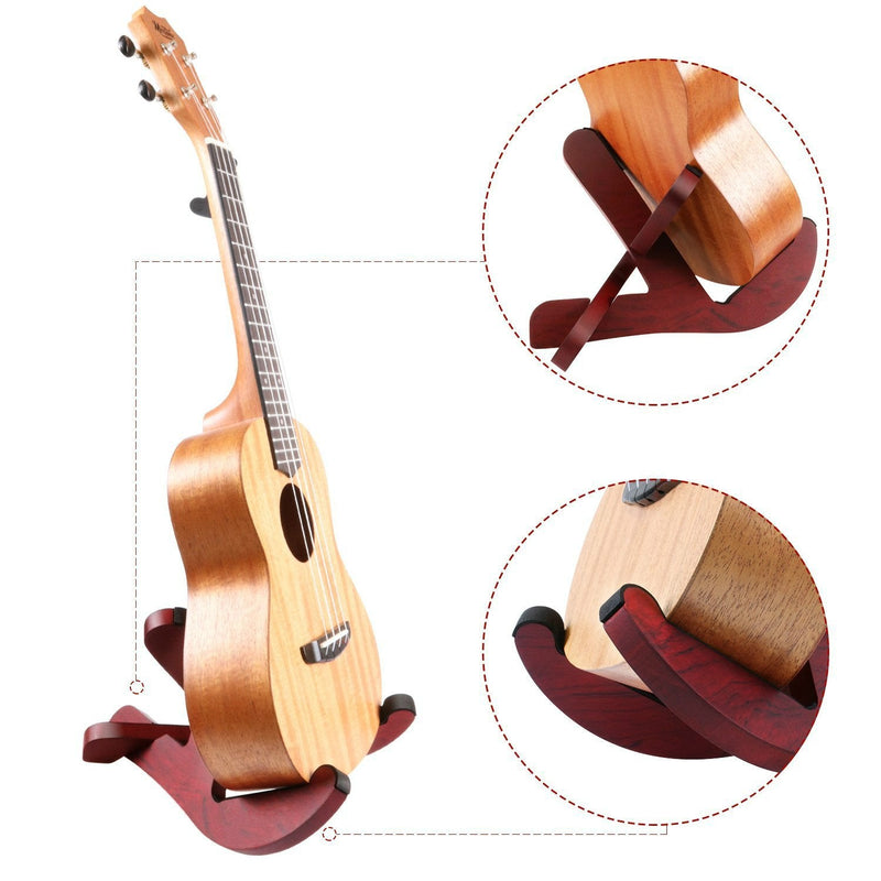 [AUSTRALIA] - Sapele Wood Guitar Stand, Wood Musical Instrument Stand for Acoustic, Classic, Electric, Bass Guitar 