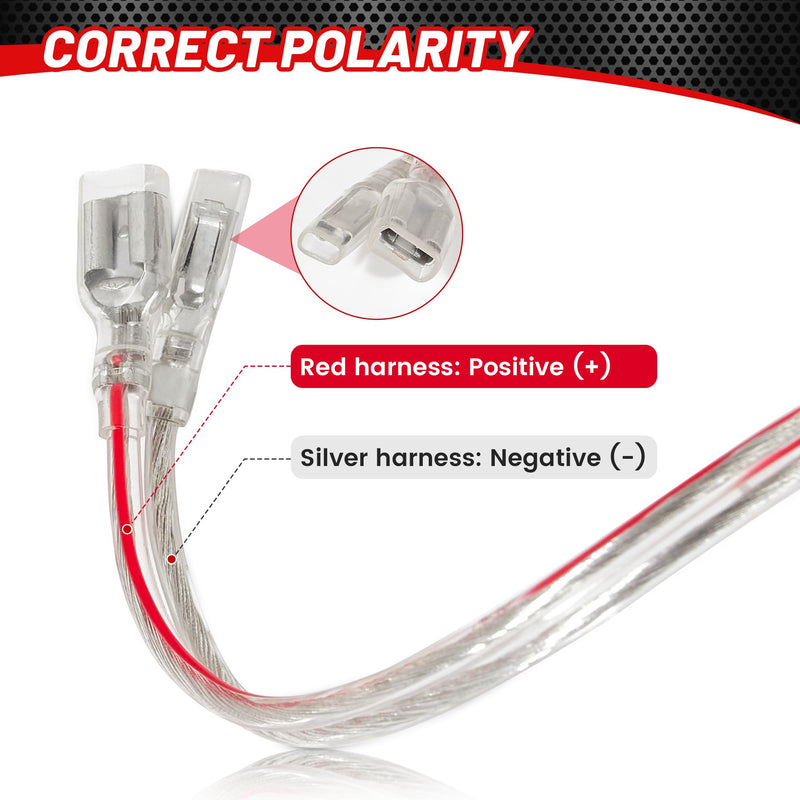 RED WOLF Door Speaker Wiring Harness Adapter 2 PCS Replacement for 2002-2019 Jeep Wrangler JK, Chrysler, Dodge Vehicles Install Aftermarket Front Rear Door Speaker Wire Cable Plug Connector