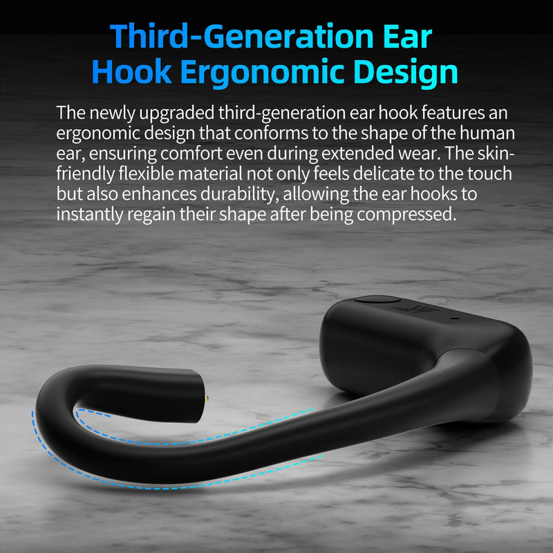 KZ AE01 Bluetooth 5.4 Module Upgrade EarHook for Earbuds 2Pins,Dual Microphones ENC Noise Reduction Wireless Earphone Adapter
