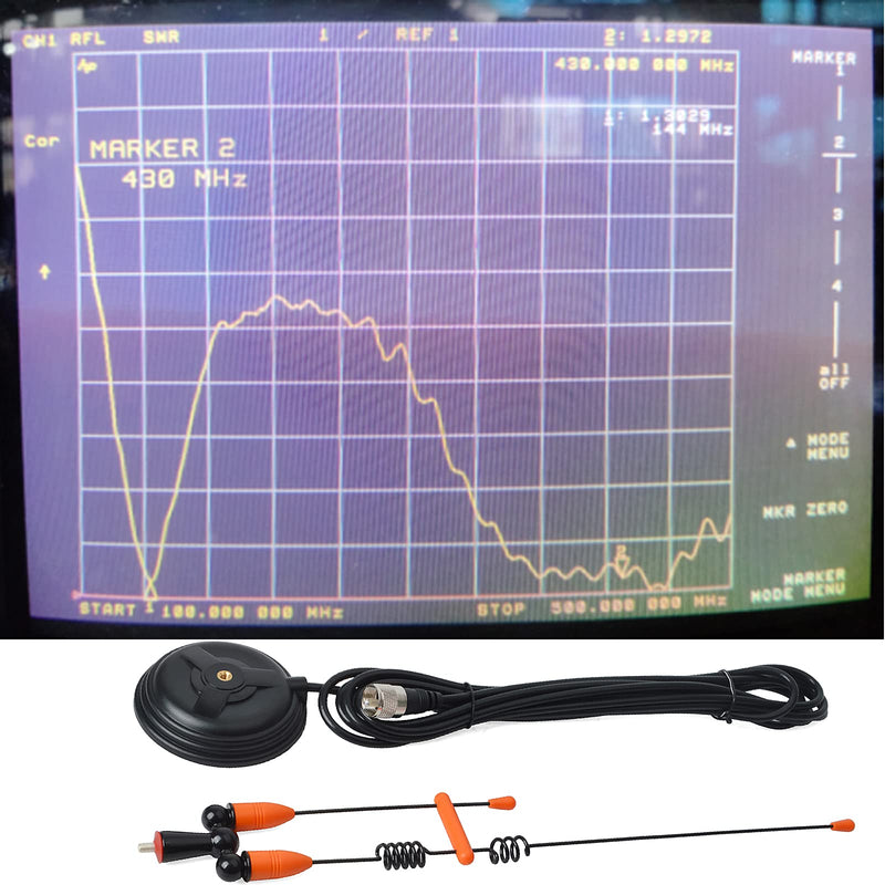 [AUSTRALIA] - HYS Amateur Antennas Dual-Band VHF 144/UHF 430MHz Magnetic Base Mobile Antenna W/13 ft RG58 Coax Cable UHF-male/PL259 for Motorola Kenwood Midland SO239 Mobile Radios (Orange&Black) Orange&Black 