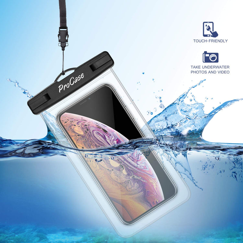 6 Pack Waterproof Phone Pouch Waterproof Phone Case for iPhone 15 14 13 12 11 Pro Max XS X, Cell Phone Pouch Holder with Lanyard for Galaxy S23 S22 S21 Pixel Up to 7.0" -Mixed Black /Blue/ Pink /Green /Yellow /Teal