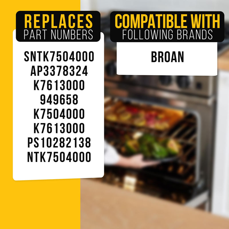 PartsBroz SNTK7504000 Light Lens - Compatible With Broan Kenmore Range Vent Hood - Replaces AP3378324 PS10282138 K7613000 949658 K7504000 K7613000 NTK7504000 Ultra Durable Replacement 1-Pack