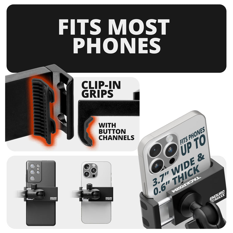 Tackform Link Vent Mount Universal Phone Holder - Compatible with 2020-2025 Ford Transit (Excluding Connect) | Not for Use with Factory 12" Screen | All-Metal | Professional Grade, Heavy-Duty | Black