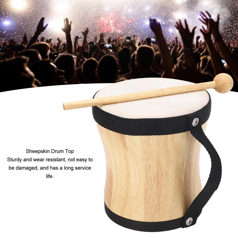 Hand Drum Kit Sheepskin Top Bongo Percussion Drum for Performances Parties Music Festivals (Black) Black