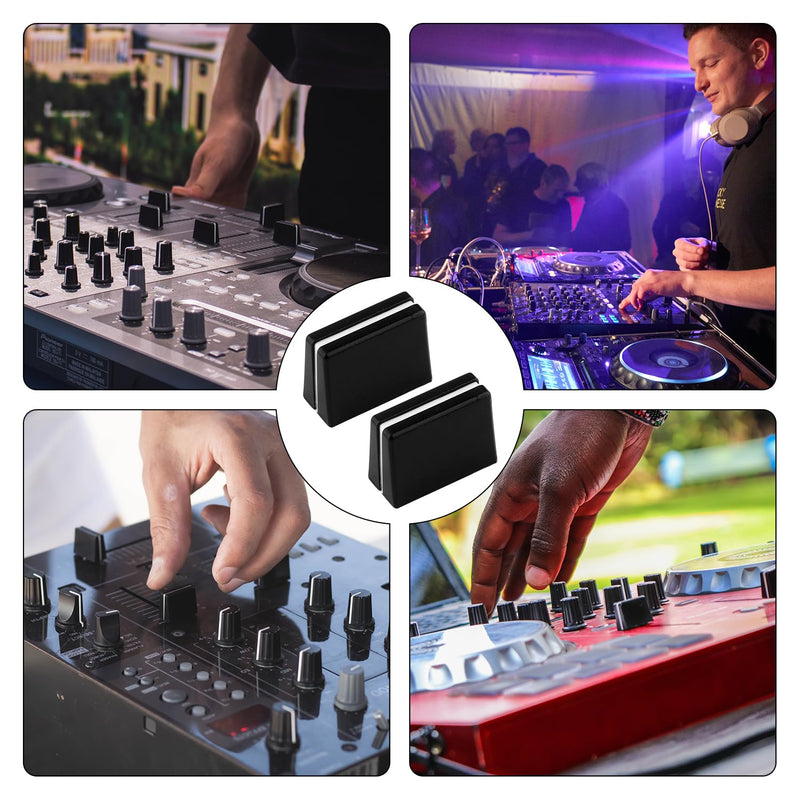 10pcs Fader Caps, Fader Caps Mixer Slider Fader Knobs for Pioneer DJM350, 400, 500, 700, 750, 800, 850, 900NEXUS, 900SRT, 900NXS2, 2000, 2000nexus Easy to Install (Black)