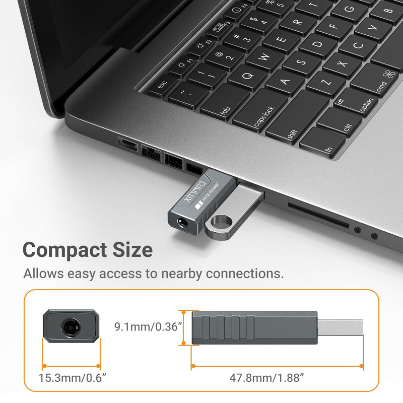 Cubilux USB to 3.5mm Audio Adapter, Hi-Res 384KHz/32-bit USB A DAC Dongle, UAC 2.0 External Sound Card for PC Laptop MacBook, Windows 11/10, macOS, Linux