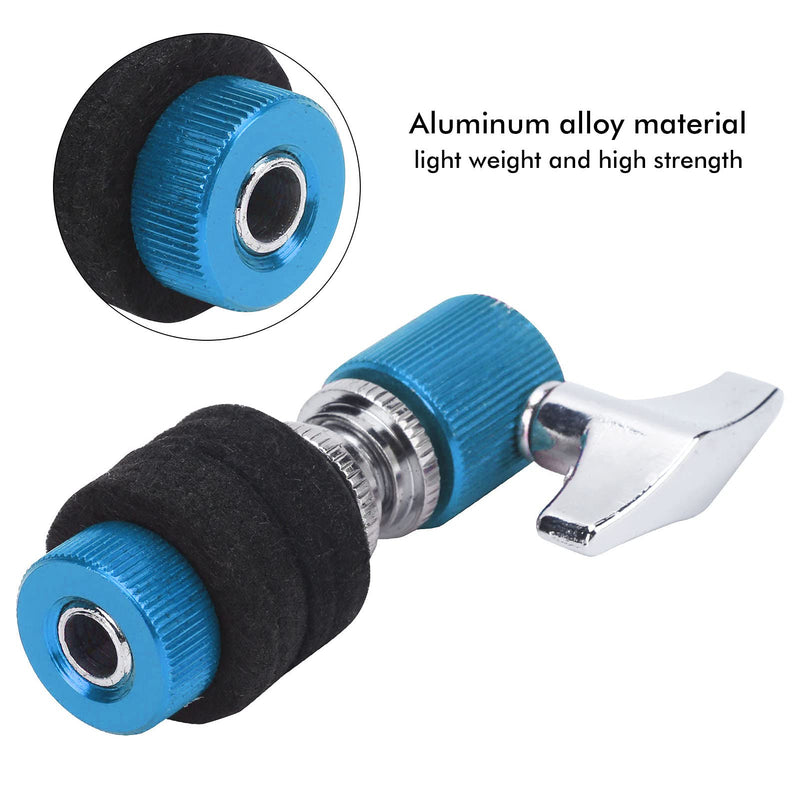 LiebeWH Hi‑Hat Clutch, Aluminum Alloy Jazz Drum Cymbal Rack Holder Instrument Playing Accessories with Self Locking Knob(blue) blue