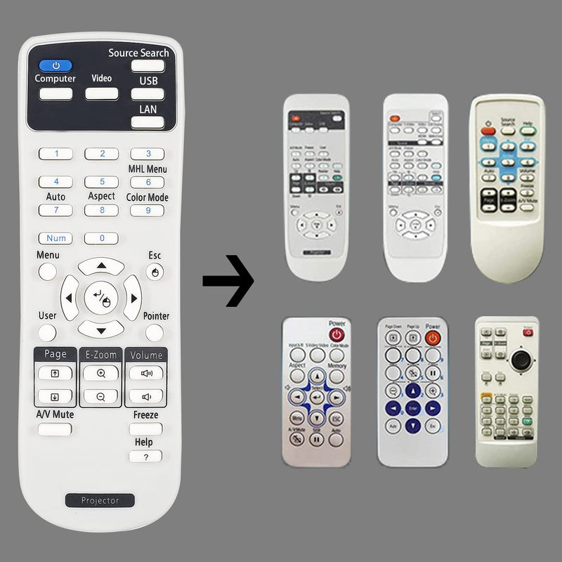 CHUNGHOP Universal Projector Remote Control for Epson Projector Remote PowerLite Home Cinema 1040 PowerLite Contoller-No Program Needed