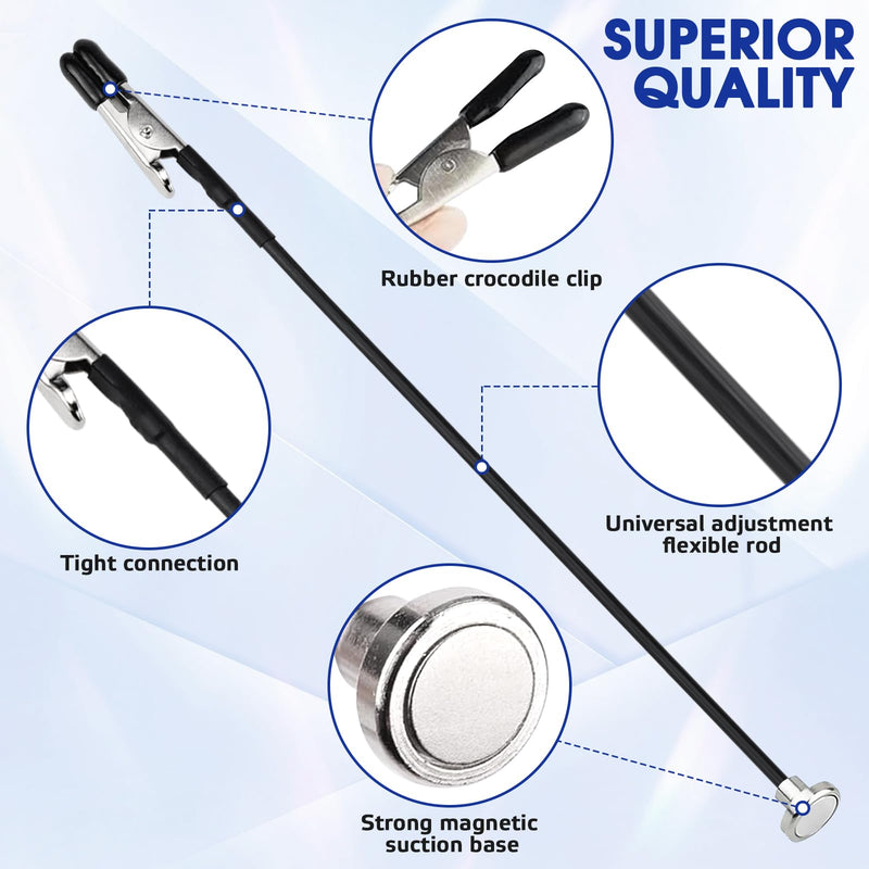 [AUSTRALIA] - Third Hand Soldering with Magnetic Base, 8 Pieces Helping Hand with Flexible Gooseneck, Soldering Aid Third Hand, Board Holder, Helping Hand 