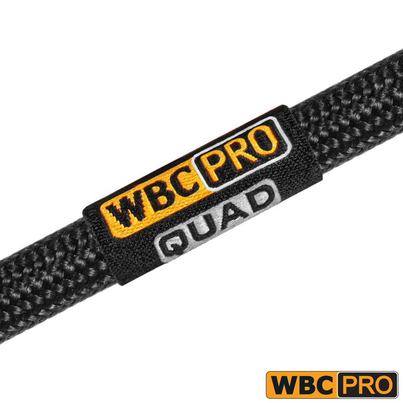 4 Units - 2 Foot - WBC-PRO-Quad Ultra-Silent Ultra-Flexible Balanced Star-Quad Cable with Amphenol Male & Female XLR Plugs & Black Tweed Jacket