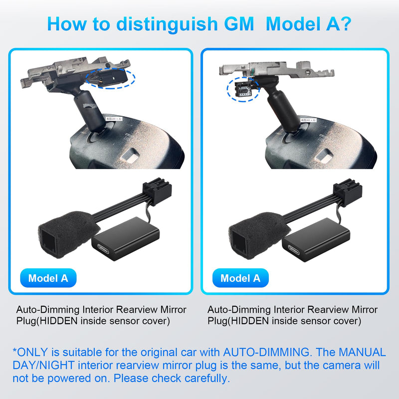 [AUSTRALIA] - Dashcam Power Adapter Custom for GM 10 Pin (Model A) for Chevy GMC Buick Cadillca,Silverado Sierra Escalade and More,GPS Radar Mirror Camera Dash Cam Adapter,Connect Auto-Dimming Connector (Hidden) 