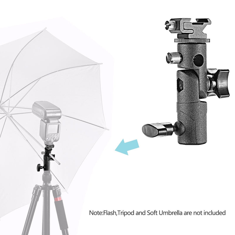 [AUSTRALIA] - Neewer Professional Universal E Type Camera Flash Speedlite Mount Swivel Light Stand Bracket with Umbrella Holder for Canon Nikon Pentax Olympus and Other Flashes, Studio Light, LED Light(2 Pack) 