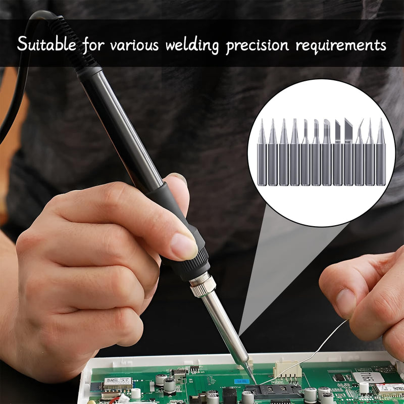 Pack of 12 900 m soldering tips, soldering iron tips, universal soldering tip, lead-free material, soldering station, replacement welding equipment accessories, soldering iron tip, applicable Ersa