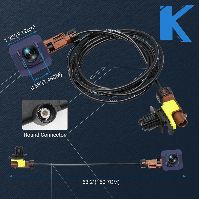 Backup Camera & Wiring Harness Kit HD Night Vision 170° Wide Angle | Compatible with Ford Super Duty F250 F350 F450 F550 F600 2017 2018 2019 2020 2021 2022 HC3Z-19G490-X + HC3Z-14D202-M Backup Camera & Wiring Harness Kit