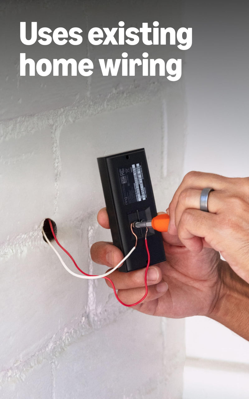 Ring Video Wired Doorbell (newest model), Home or business security, Two-Way Talk, advanced motion detection, HD camera and real-time alerts to monitor your front door (wiring required) 1 doorbell Doorbell Only