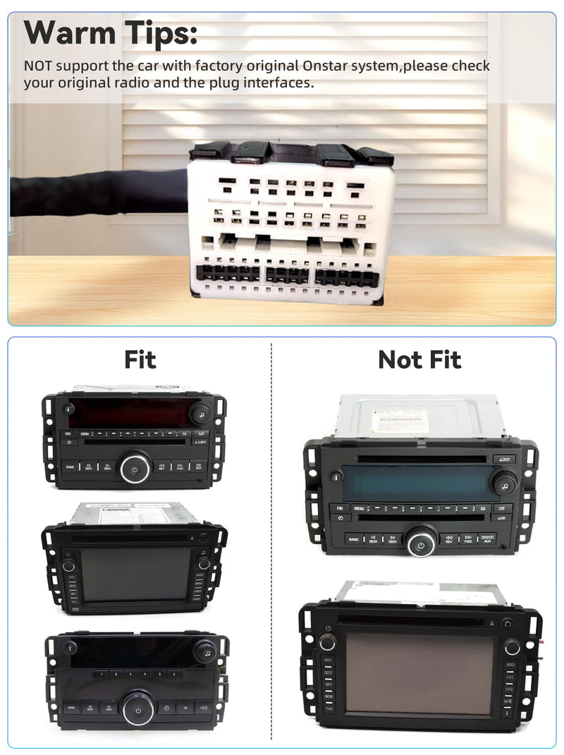 Android 15 Car Radio for Chevrolet Silverado GMC Sierra Yukon 2007-2013, 7" WiFi+GPS Head Unit,Wireless A-pple CarPlay Android Auto,4-Core 64G EQ, Bluetooth, FM/RDS Backup Cam SWC+ Canbus 2GB RAM+64GB ROM