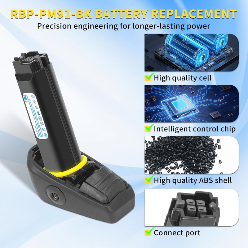 [AUSTRALIA] - CBQ RBP-PM91-BK Battery, for Datalogic PM9300 PM9100 PM9500 PM9501 PBT9501 95X1 AR PM9501-AR Scanner for Honeywell PowerScan RBP-PM91-BK FBP-9001 FBP-PM91 Rechargeable Battery 
