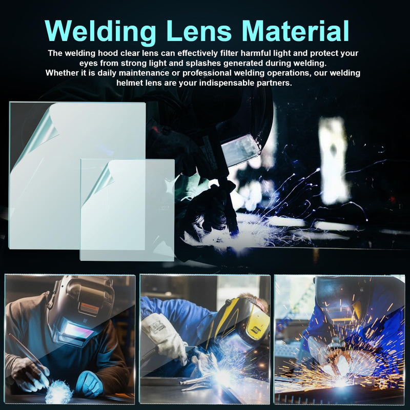 [AUSTRALIA] - 3350 Welding Helmet Lens for Lincoln Electric Viking Welding Hood Cover Clear Lenses - KP3044-1 KP2898-1 (10 PCS Inside + 10 PCS Outside) 