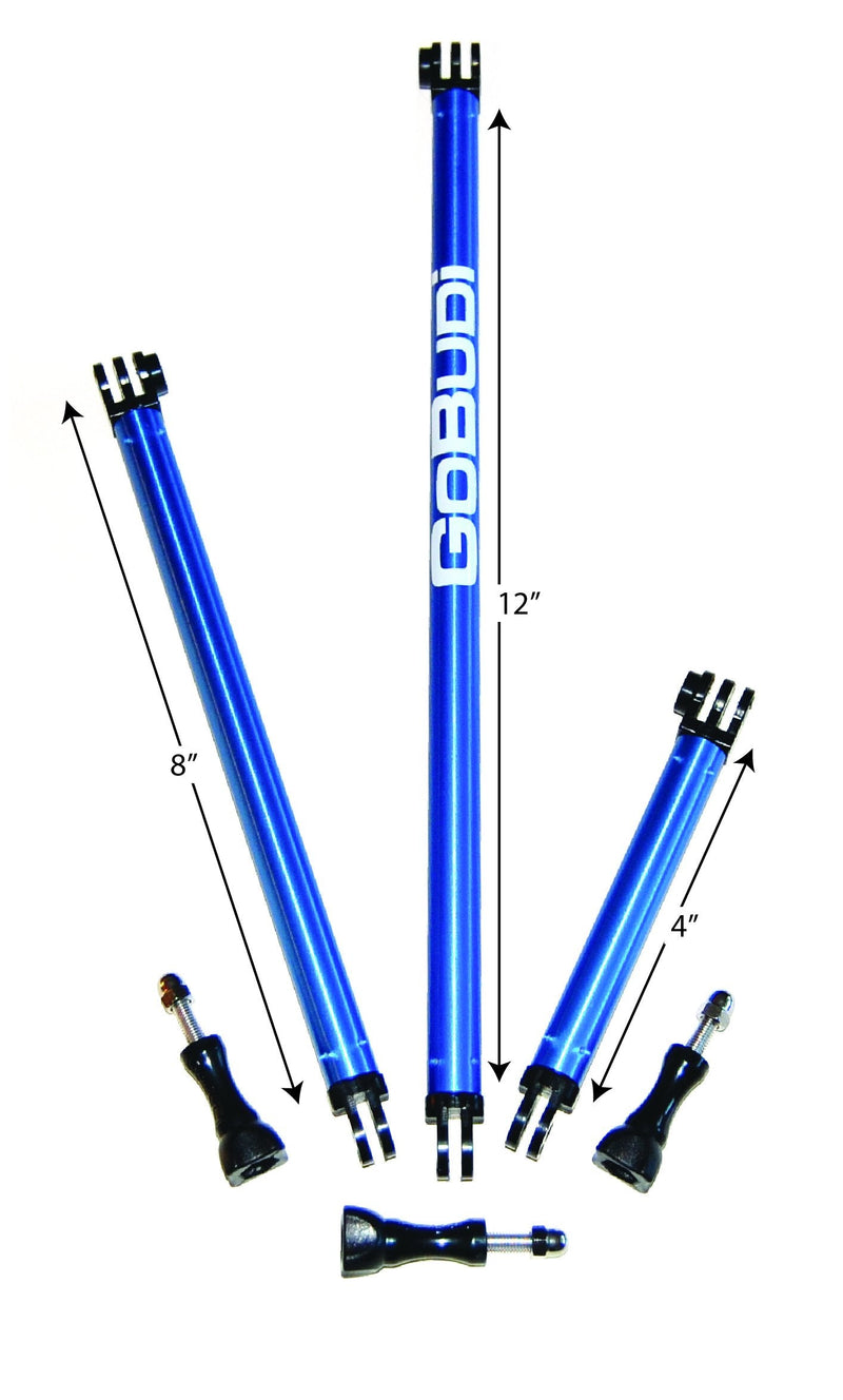 Extension Pole Set Compatible with All GoPro Hero Cameras, Includes Bolts (3 Fixed Set) 3 Fixed Set