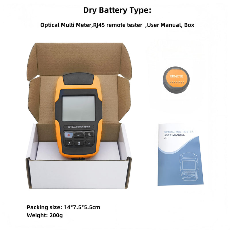 [AUSTRALIA] - Mini Optical Power Meter,4-in-1 Portable Fiber Optical Power Meter with Universal FC/SC/ST Interface and Built-in 2Mw Visual Fault Locator,10 Wavelengths OPM530-07 