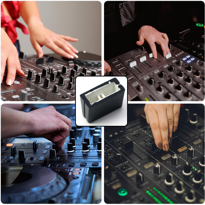 10pcs Fader Caps, Mixer Slider Fader Knobs Black Fader Cap for Pioneer DJM350, 400, 500, 700, 750, 800, 850, 900NEXUS, 900SRT, 900NXS2, 2000, 2000nexus, Easy Installation, Black