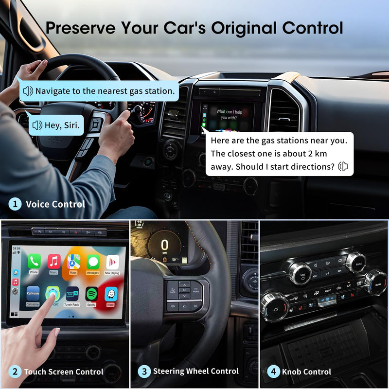 Wireless Carplay Adapter for iPhone, Convert Wired to Apple Carplay Wireless Adapter, Mini Size, Plug and Play, Connection Stable No Delay Car Play for Ford Specific Models