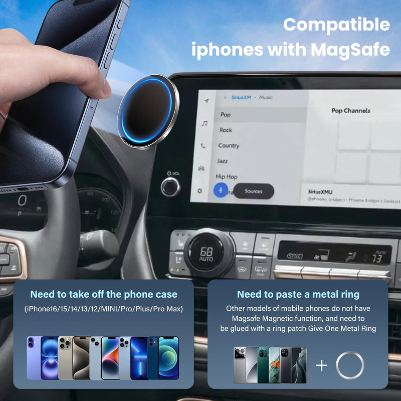 Car Phone Holder Fit for Grand Highlander/Grand Highlander Hybrid 2024-2025 Accessories Dash Organizer with MagSafe Cell Phone Mount 12.3-inch, Cell Phone Automobile Cradles Hands-Free 360° Rotation 24-25 Grand Highlander/ Grand Highlander Hybrid