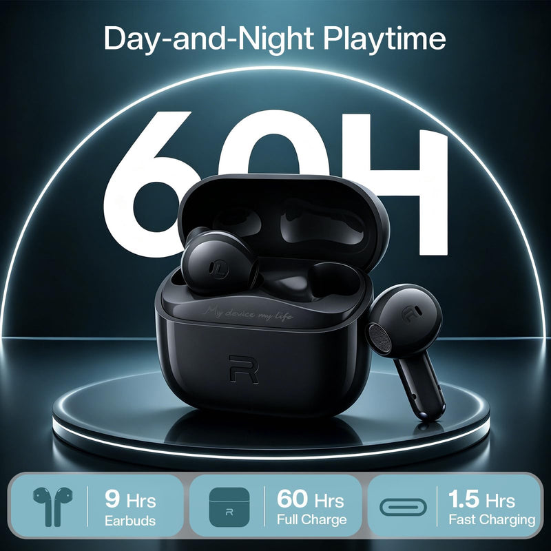 Black Long Battery Life Wireless Earbuds Budget for iPhone Android | Stereo Bass,Semi In Ear Budget Wireless Bluetooth Earbuds Long Battery Life Ear Buds Elegant Cheap Wireless Bluetooth Earbuds Black