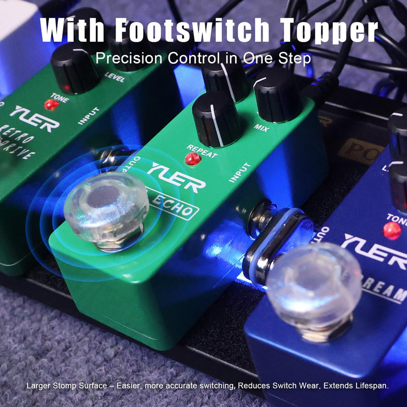 Guitar Delay Pedal, ANA Echo Delay Effect Pedal for Electric Guitar with Footswitch Cap Aluminum Case Delivers Warm, Clean and Smooth Delay Effects - True Bypass RS-10
