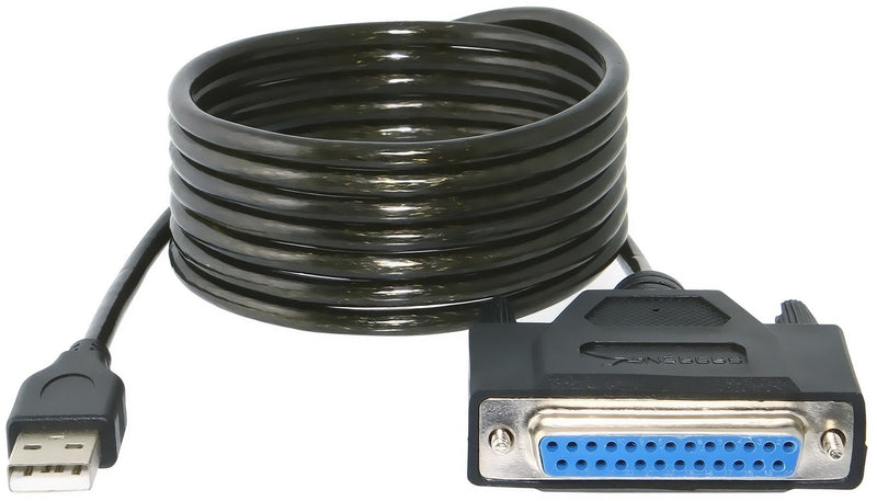 [AUSTRALIA] - Sabrent USB 2.0 to DB25 IEEE-1284 Parallel Printer Cable Adapter [THUMBSCREWS Connectors] (CB-DB25) DB25 Thumbscrews 