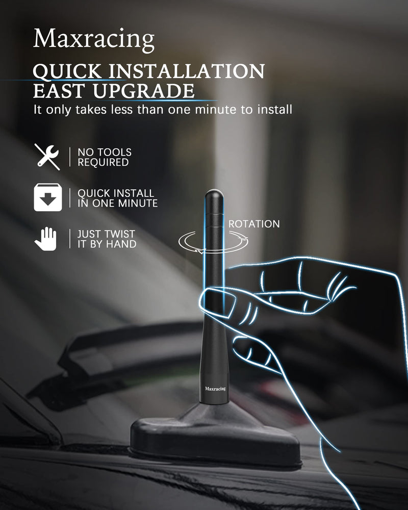 [AUSTRALIA] - MAXRACING Short Aluminum Truck Antenna Compatible with Ford F150 Pickup Truck 1997-2024 