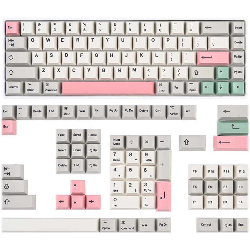 Guffercty kred Cherry Profile Keycaps 60 Percent Retro PBT 158-key Cap Cover Set Dye Sublimation for Cherry Mx Switch Mechanical Keyboard (CHERRY/9009) 9009-Cherry
