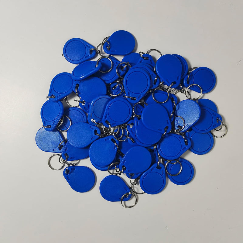 ReaIOKbii 50 x M1 Classic NFC RFID Token Waterproof ABS 13.56MH2 Blue IS014443A
