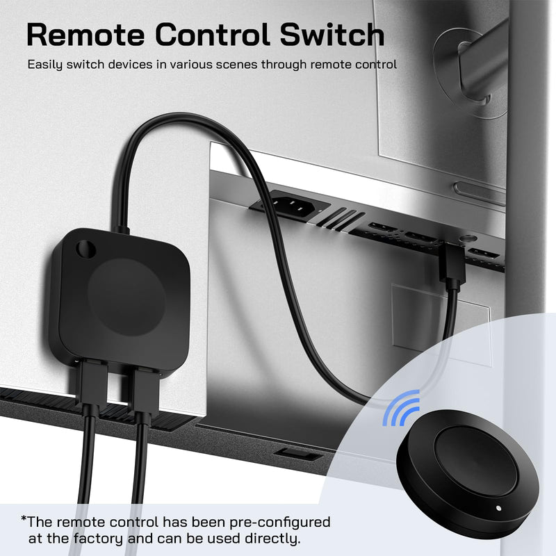 Caniifoto 20Gbps USB C Switch for 2 Computers, USBC Switcher,2 USB-C Cables | USB-C Switch, Support 8K@60Hz 4K@120Hz Video, 20Gbps Data Transfer, 140W Charging, Compatible with USB-C/Thunderbolt 4 Device