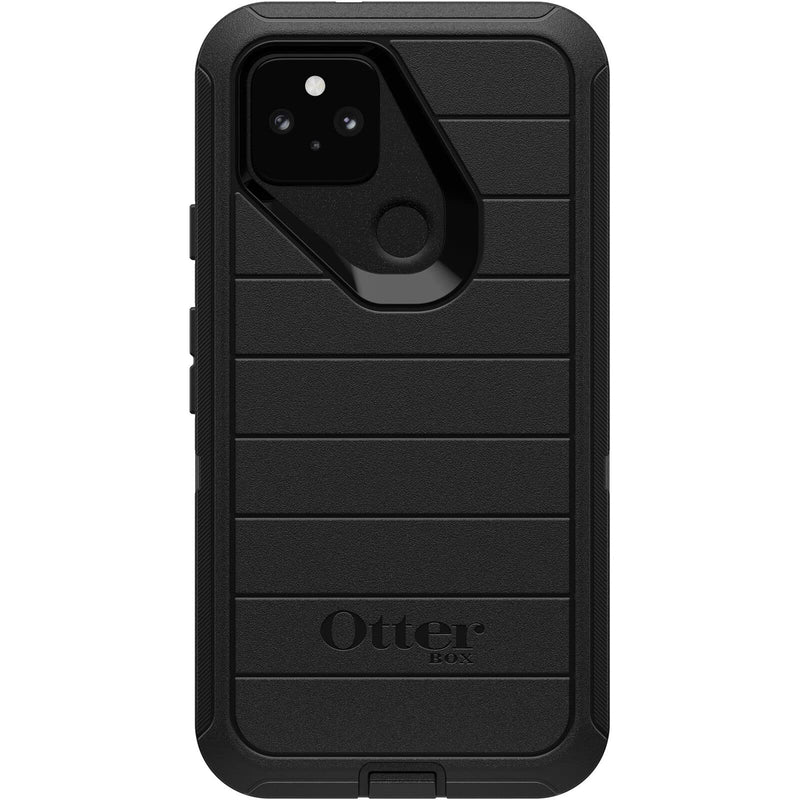 OtterBox Defender Series Case for Google Pixel 5 (Only) - Holster Clip Included - Microbial Defense Protection - Non-Retail Packaging - Black