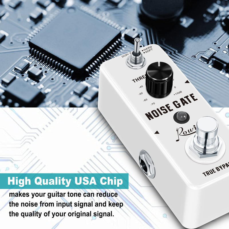 Rowin Guitar Noise Killer Noise Gate Suppressor Effect Pedal LEF-319 White