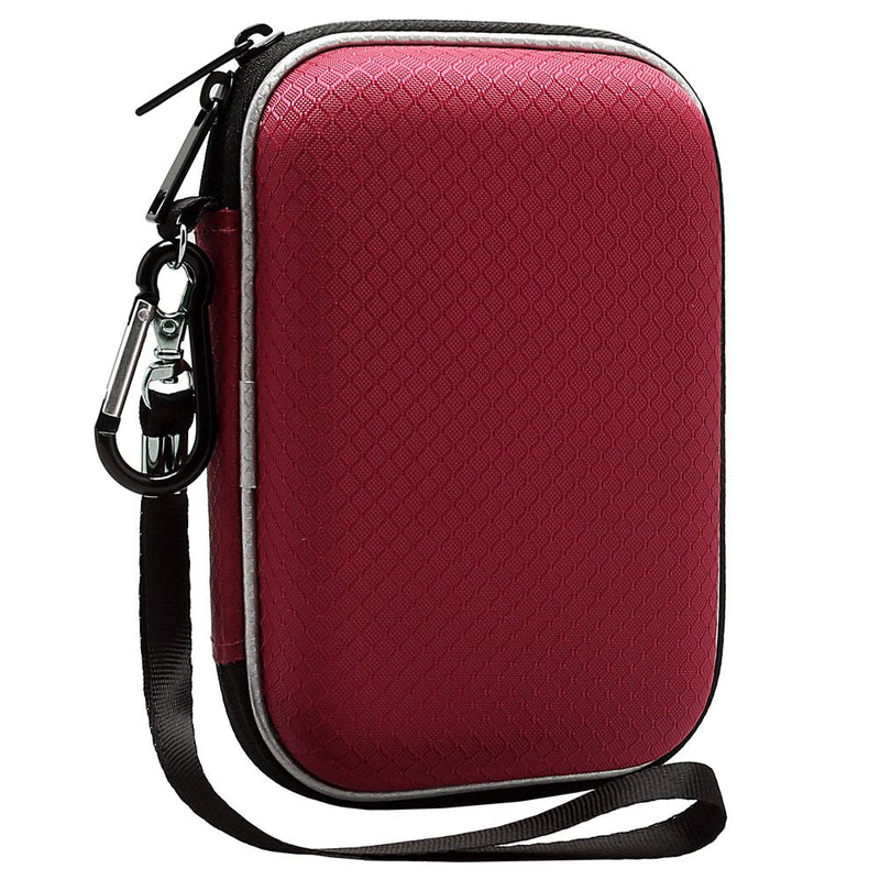 Lacdo Hard Drive Case for Seagate Portable Expansion Seagate One Touch Seagate Game Drive Seagate Backup Plus Slim Portable External Hard Drive 1TB 2TB 3TB 4TB 5TB USB 3.0 2.5 Inch Travel Bag, Red