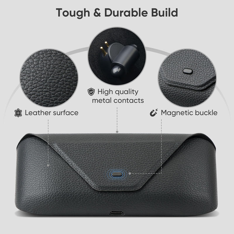 Portable Charging Case for Ray-Ban Meta Headliner/Skyler/Wayfarer/Oakley HSTN/Blayzer Optics/Scriber Optics, Smart Glasses Replacement Charger Dock with LED Indicator