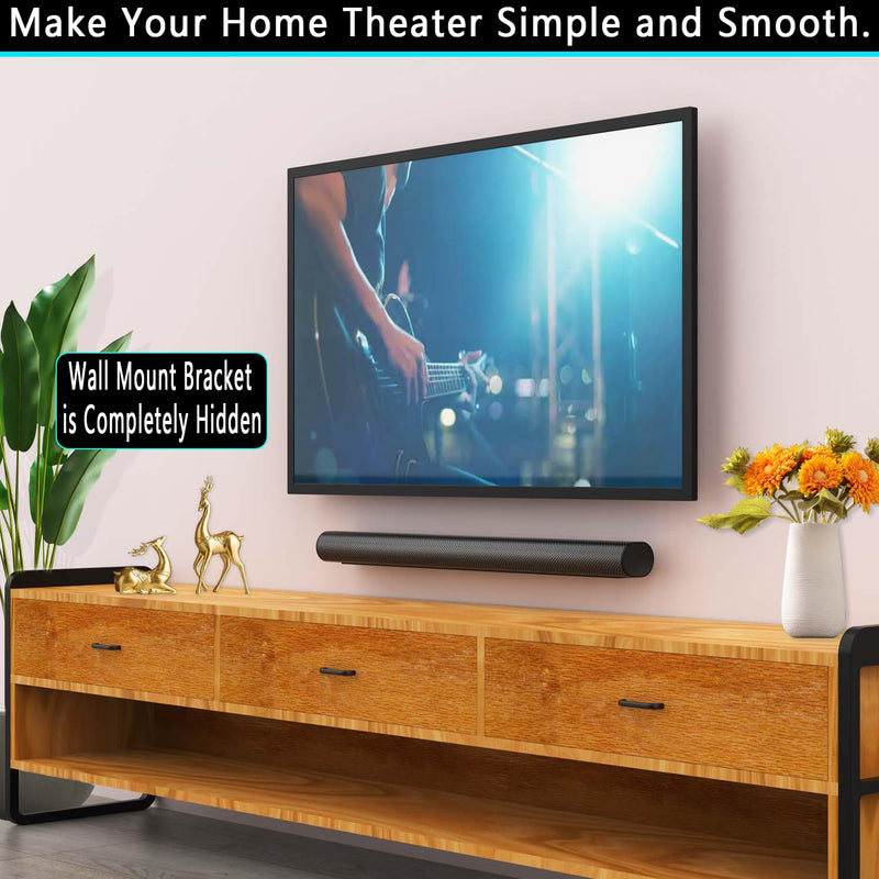 [AUSTRALIA] - Wall Mount for Sonos Arc Soundbar (Black), Wall Mounts for Sonos Arc Sound Bar Mounts Under Tv, Hanging Mounting Bracket Compatible with for Sonos Arc Wall Mount Dark Black 