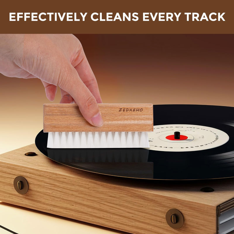 [AUSTRALIA] - Vinyl Record Cleaning Kit: Complete 6-in-1 Record Cleaning Kit, Velvet Brush, Vinyl Record Brush Anti Static, Lps Cleaner, Record Cleaning Cloth, Label Protector, Storage Case - Revitalize Your Vinyl 