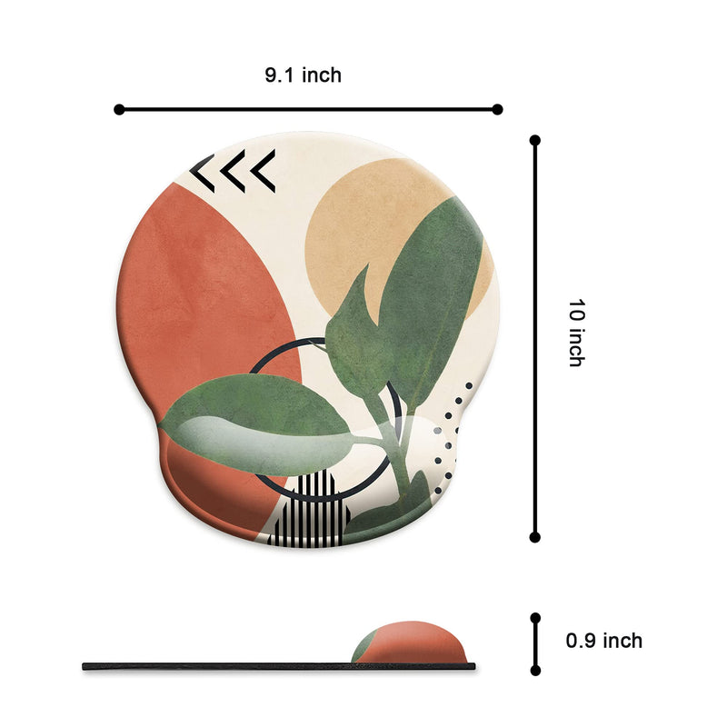 HOPONY Ergonomic Mouse Pad with Wrist Support Gel Mouse Pad with Wrist Rest, Comfortable Computer Mouse Pad for Laptop, Pain Relief Mousepad with Non-Slip Rubber Base, 9 x 10 in,Modern Abstract Modern Abstract